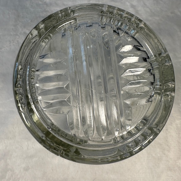 Clear Anchor Hocking Glass Vase Basket Weave Pattern Pressed Glass Flared Top - Picture 5 of 7